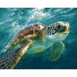 Sea Turtle Journey Diamond Art Design - Full Drill with 5d Square or Round Diamonds / AB Drills Available