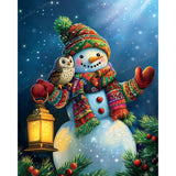 Snowman and Owl Diamond Art Design - Full Drill with 5d Square or Round Diamonds / AB Drills Available