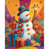 Snowman Fiesta Diamond Art Design - Full Drill with 5d Square or Round Diamonds / AB Drills Available