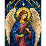Stained-Glass Messenger Diamond Art Design - Full Drill with 5d Square or Round Diamonds / AB Drills Available