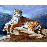 Tiger Resting | Diamond Painting Design - Full Drill Diamond Art with 5d Square or Round Diamonds - AB Drills Available