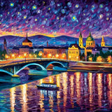Twilight Bridge Diamond Art Design - Full Drill with 5d Square or Round Diamonds / AB Drills Available
