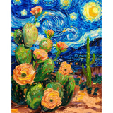 Starry Desert Bloom | Diamond Painting Design - Full Drill Diamond Art with 5d Square or Round Diamonds - AB Drills Available