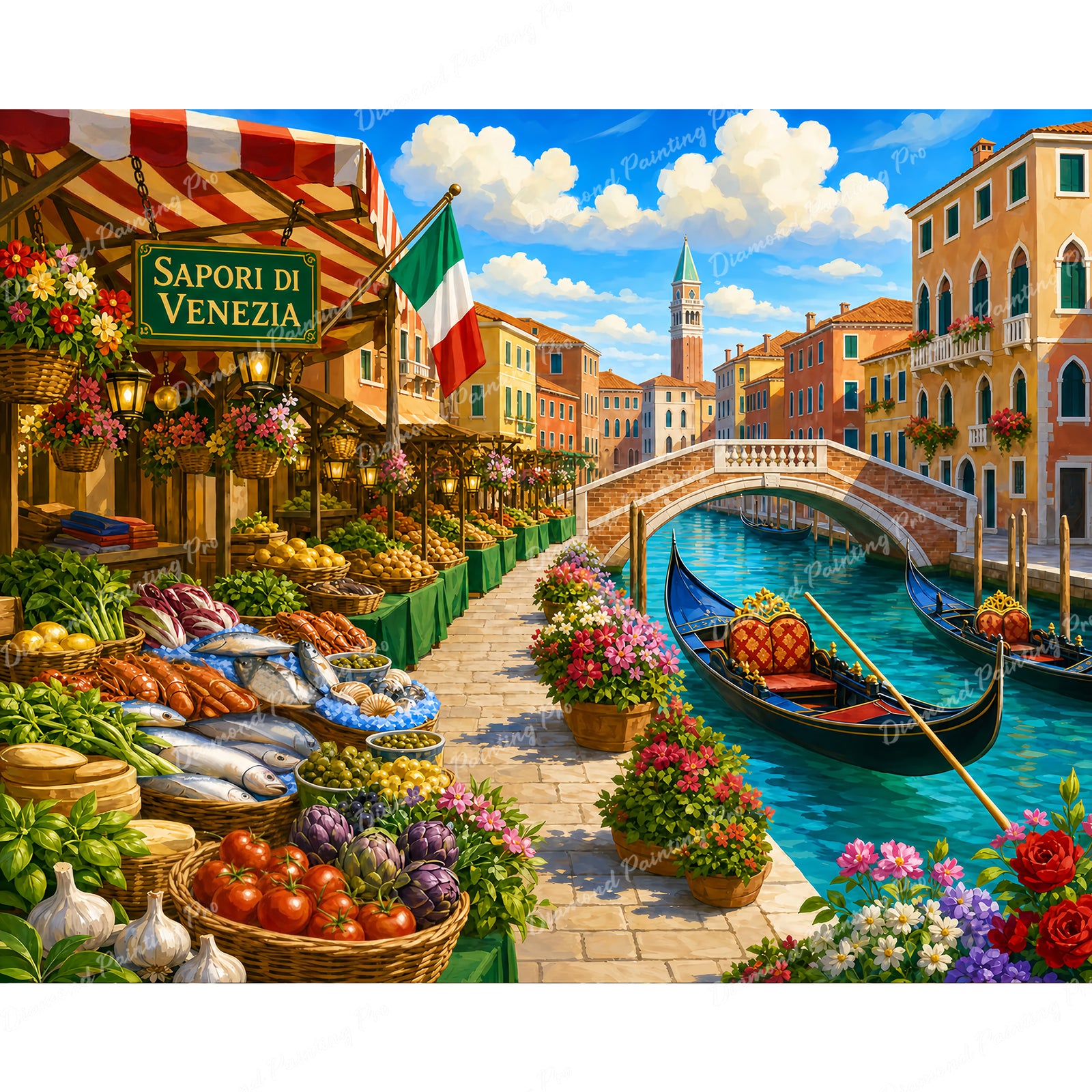 Venice Afternoon Diamond Art Design - Full Drill with 5d Square or Round Diamonds / AB Drills Available