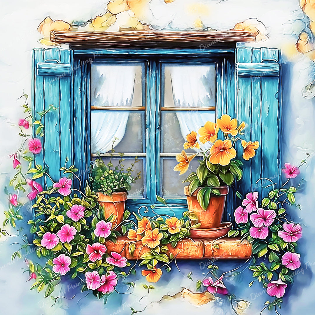 Provence Window Bloom | Diamond Painting