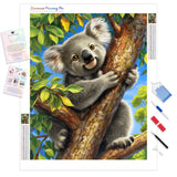 Koala's Outback Perch | Diamond Painting Kit - Full Drill - Square or Round Diamonds with AB Drills Option