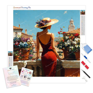 Lady in Red | Diamond Painting