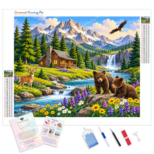 Log Cabin Sanctuary | Diamond Painting