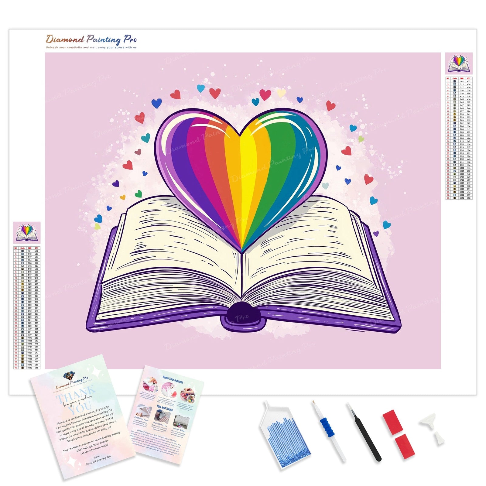 Love is Love Painting Kit - Full Drill / Square or Round Diamonds with AB Drills Option