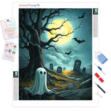 Moonlit Graveyard | Diamond Painting Kit - Full Drill - Square or Round Diamonds with AB Drills Option