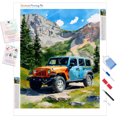 Off-Road Trip Diamond Painting Kit - Full Drill / Square or Round Diamonds with AB Drills Option
