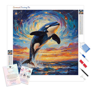 Orca Sunset Serenade | Diamond Painting