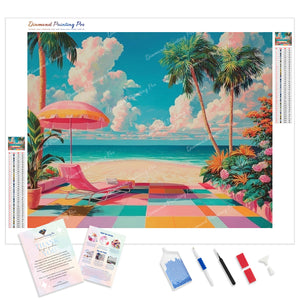 Pastel Beach Lounge | Diamond Painting