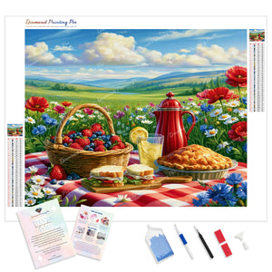 Poppy Field Picnic | Diamond Painting