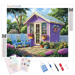 Purple Flower Garden | Diamond Painting