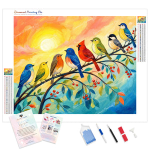 Rainbow Songbirds | Diamond Painting