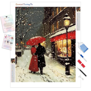 Romantic Winter Stroll | Diamond Painting