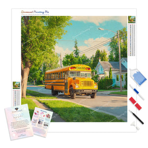 School Bus Ride | Diamond Painting