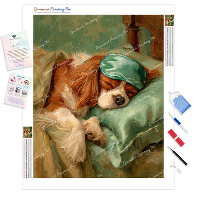 Spaniel Soft Nap Diamond Painting Kit - Full Drill / Square or Round Diamonds with AB Drills Option