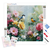 Springtime Companions Diamond Painting Kit - Full Drill / Square or Round Diamonds with AB Drills Option