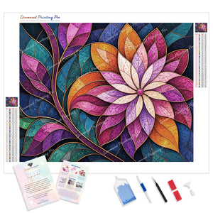 Stained-Glass Floral | Diamond Painting