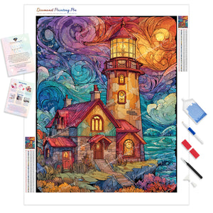 Stained Glass Lighthouse | Diamond Painting