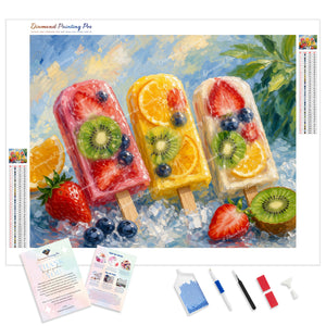 Summer Fruit Popsicles | Diamond Painting