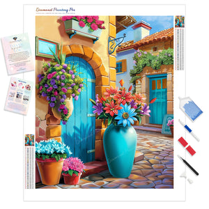 Sunlit Floral Village | Diamond Painting