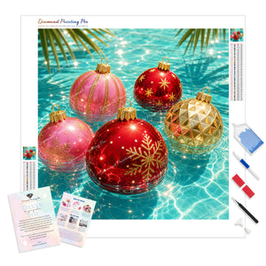 Sunlit Xmas Baubles | Diamond Painting