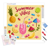 Sweet Summer Vibes Diamond Painting Kit - Full Drill / Square or Round Diamonds with AB Drills Option