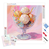 Sweet Sundae Diamond Painting Kit - Full Drill / Square or Round Diamonds with AB Drills Option