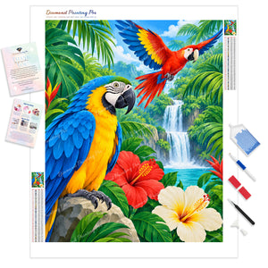 Tropical Paradise Macaw | Diamond Painting
