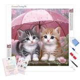 Umbrella Buddies Diamond Painting Kit - Full Drill / Square or Round Diamonds with AB Drills Option