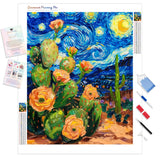 Starry Desert Bloom | Diamond Painting Kit - Full Drill - Square or Round Diamonds with AB Drills Option