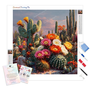 Vibrant Cactus Garden | Diamond Painting