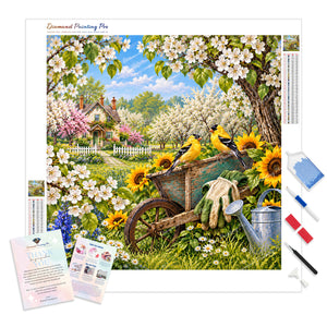 Wheelbarrow Afternoon | Diamond Painting