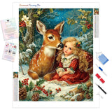 Whisper in the Woods Diamond Painting Kit - Full Drill / Square or Round Diamonds with AB Drills Option