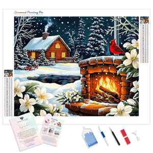 Winter Firepit | Diamond Painting