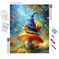 Wizard Snail Diamond Painting Kit - Full Drill / Square or Round Diamonds with AB Drills Option