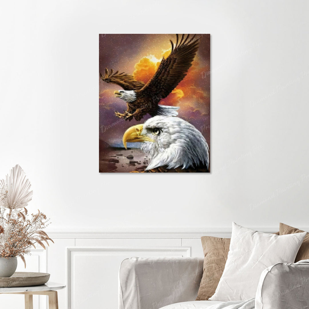 American Flying Eagle Finished Diamond Painting with No Frame