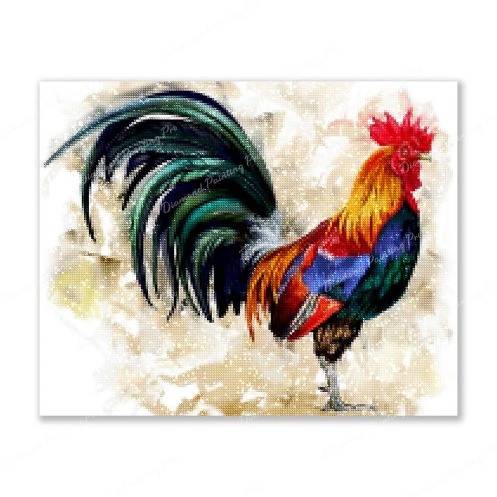 Rooster Finished Diamond Painting For Sale From Diamond Painting Pro