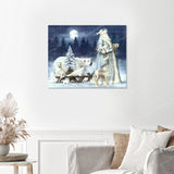 Santa Claus at Arctic Finished Diamond Painting with No Frame