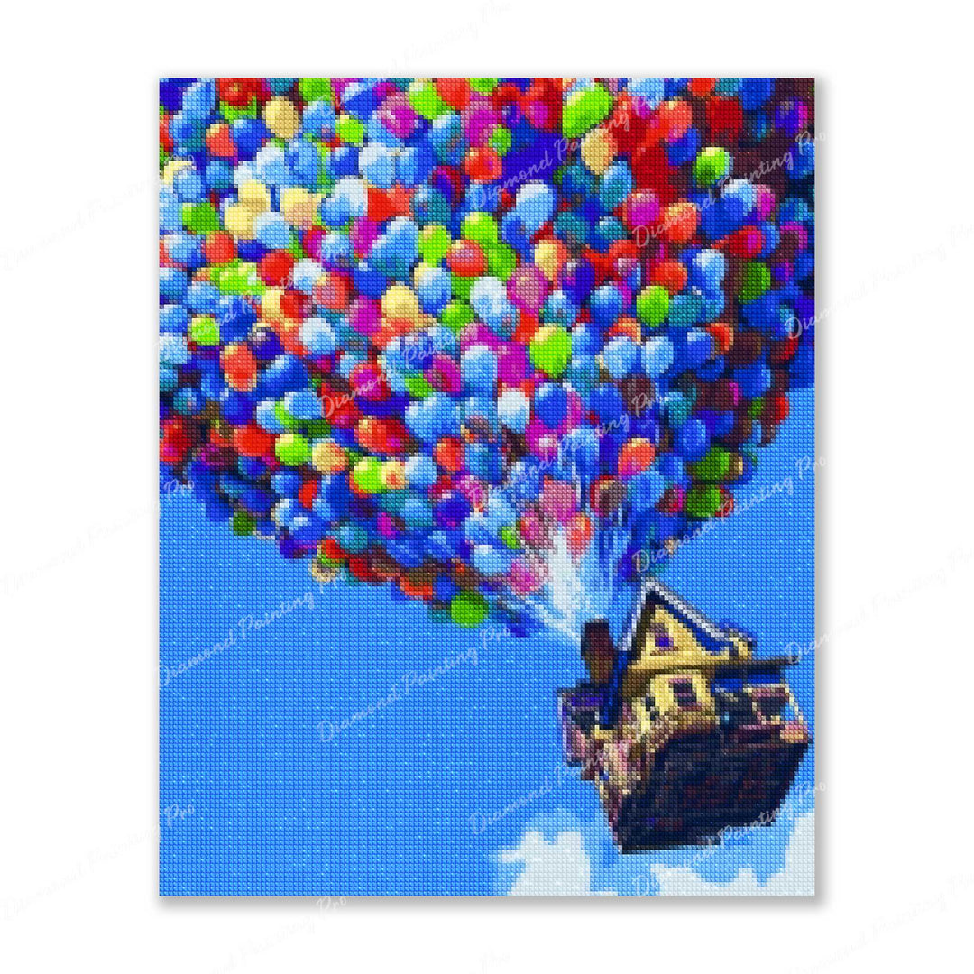 Flying House Finished Diamond Painting For Sale From Diamond Painting Pro