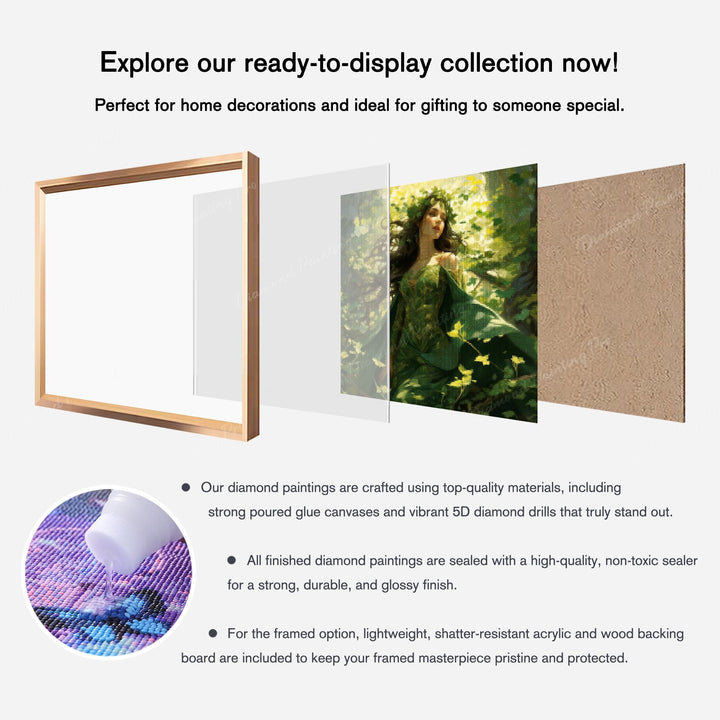 What is included in Ivy The Nature Guardian Finished Diamond Art Package