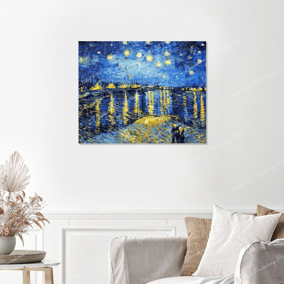 Starry Night over the Rhône Van Gogh’s Finished Diamond Painting with No Frame