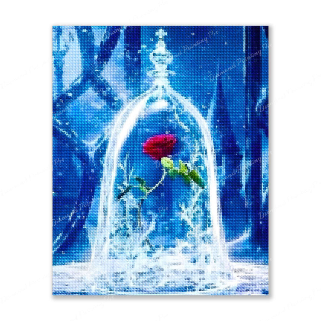 Enchanted Red Rose Finished Diamond Painting For Sale From Diamond Painting Pro