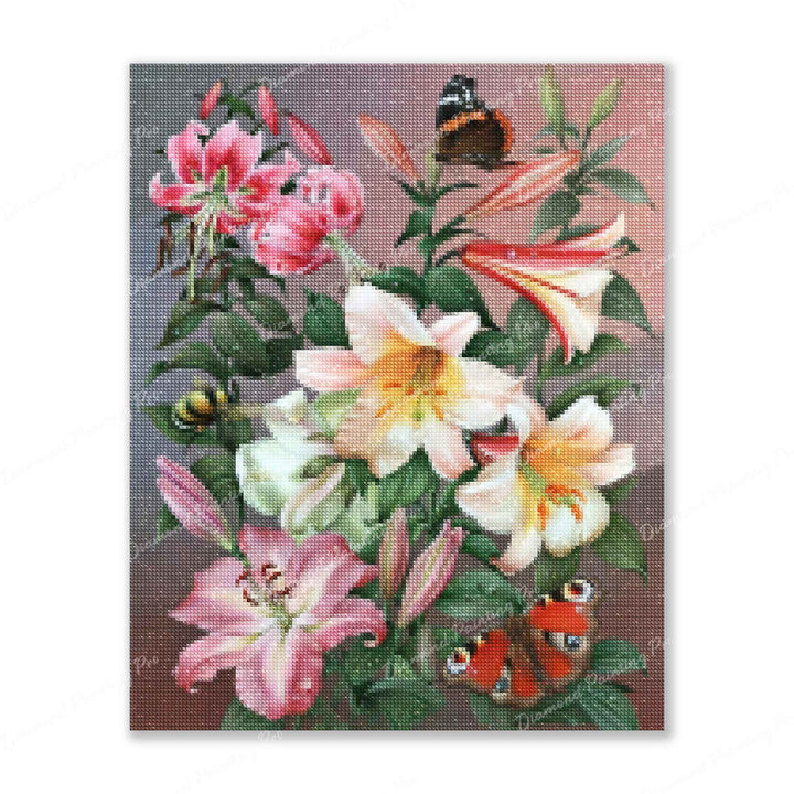 Butterflies and Flowers Finished Diamond Painting For Sale From Diamond Painting Pro