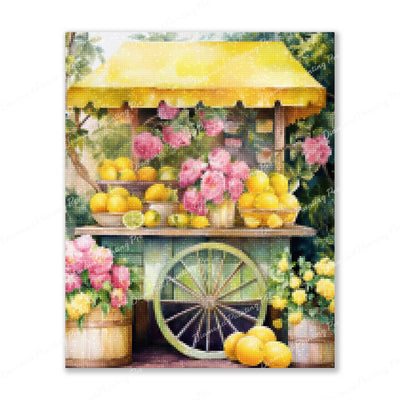 Sunny Lemonade Stand Finished Diamond Painting For Sale From Diamond Painting Pro