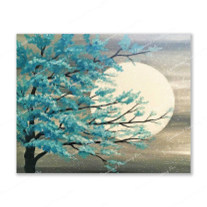 Moon Tree Landscape Finished Diamond Painting For Sale From Diamond Painting Pro