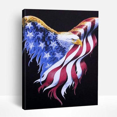 Eagle and American Flag | Paint By Numbers